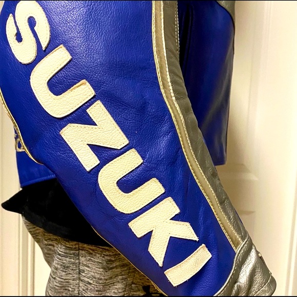 Genuine Leather Motorcycle Race Jacket - Picture 2 of 16